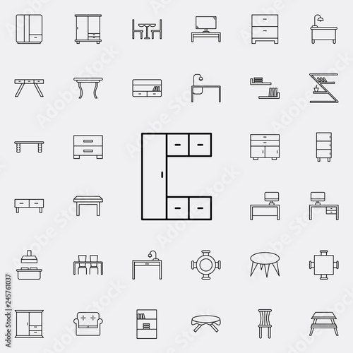 bookcase glyph icon. Furniture icons universal set for web and mobile