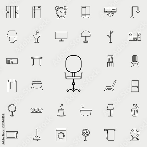bed glyph icon. Furniture icons universal set for web and mobile