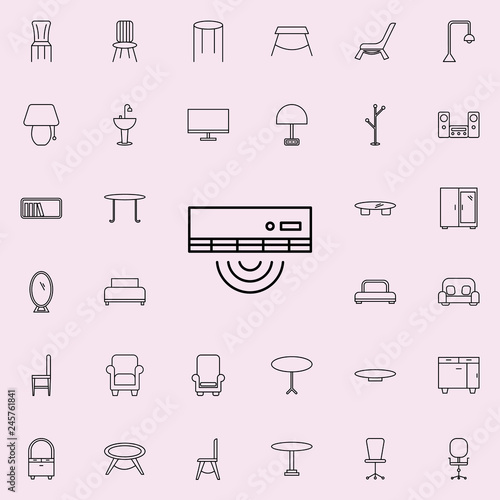 dresser glyph icon. Furniture icons universal set for web and mobile