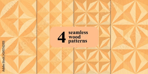 Set gometric pattern for wood carving.
