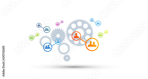 ingranaggio, business, macchina, concetto