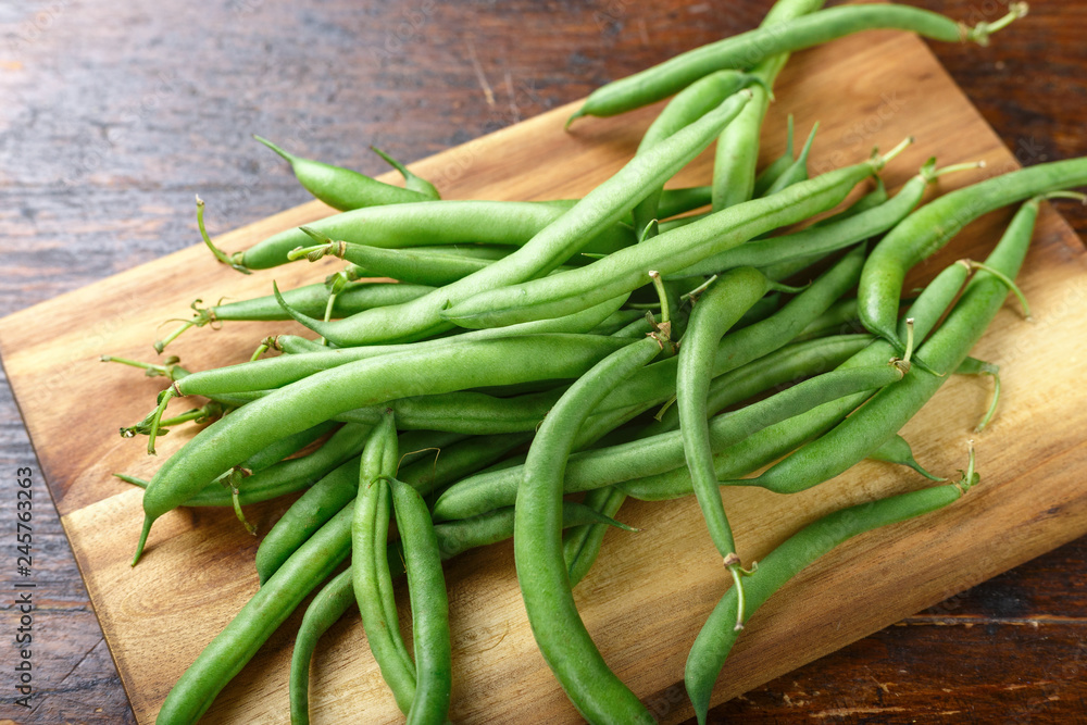 green beans on the kitchen table green beans on the kitchen table