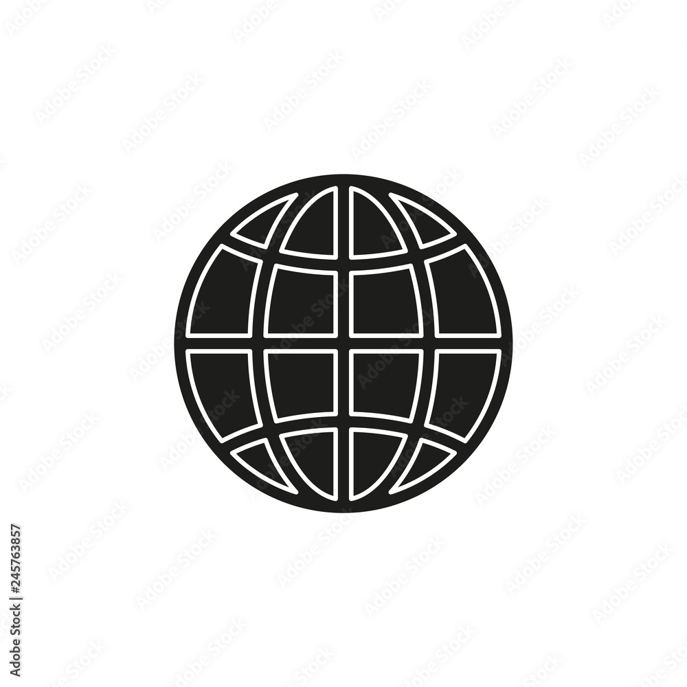 Globe icon, earth planet - global world, global sign - map isolated Globe icon, earth planet - global world, global sign - map isolated