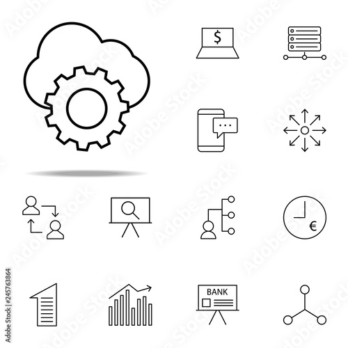 cloud based configuration store icon. business icons universal set for web and mobile