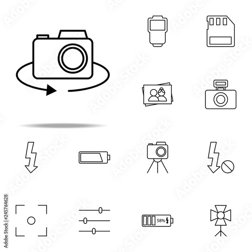 rotate camera icon. photography icons universal set for web and mobile