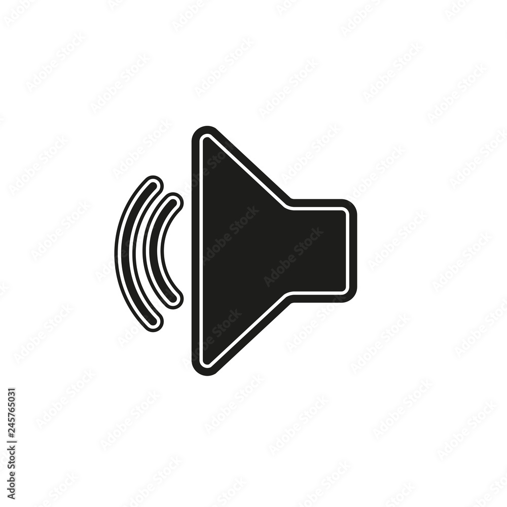 Speaker volume icon - audio voice sound symbol, media music Speaker volume icon - audio voice sound symbol, media music