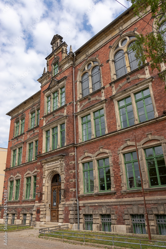 Die Marienschule an der Poststraße in Naumburg an der Saale, Sachsen-Anhalt