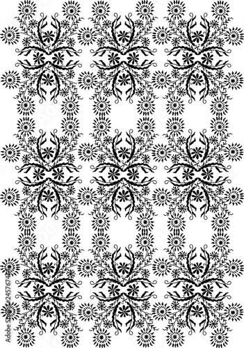 Folk print, seamless in vector