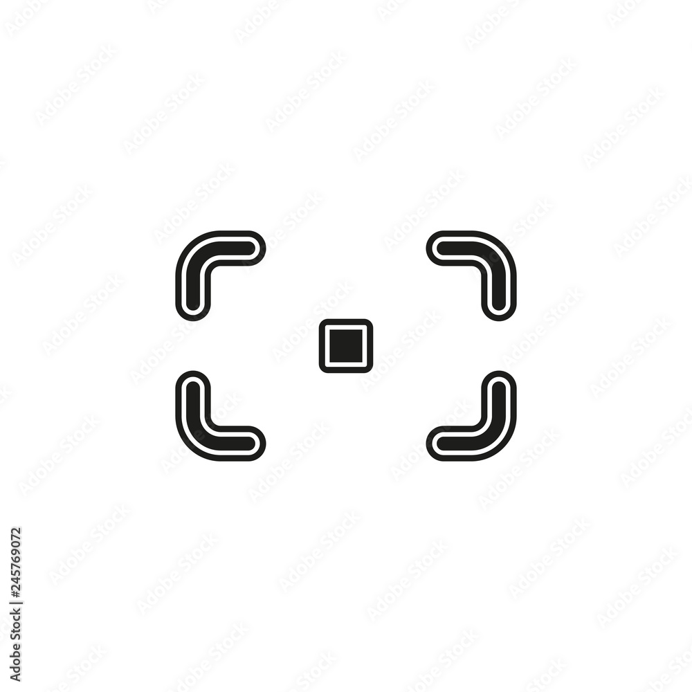 Autofocus icon - digital photo camera illustration, vector image concept dslr af Autofocus icon - digital photo camera illustration, vector image concept dslr af