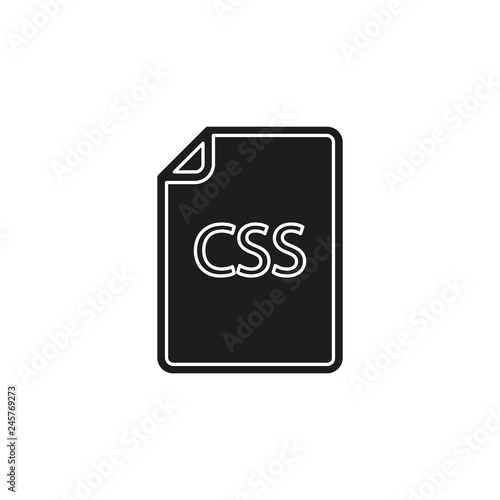 download CSS document icon - vector file format symbol