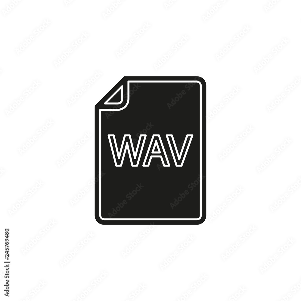 download WAV document icon - vector file format symbol download WAV document icon - vector file format symbol