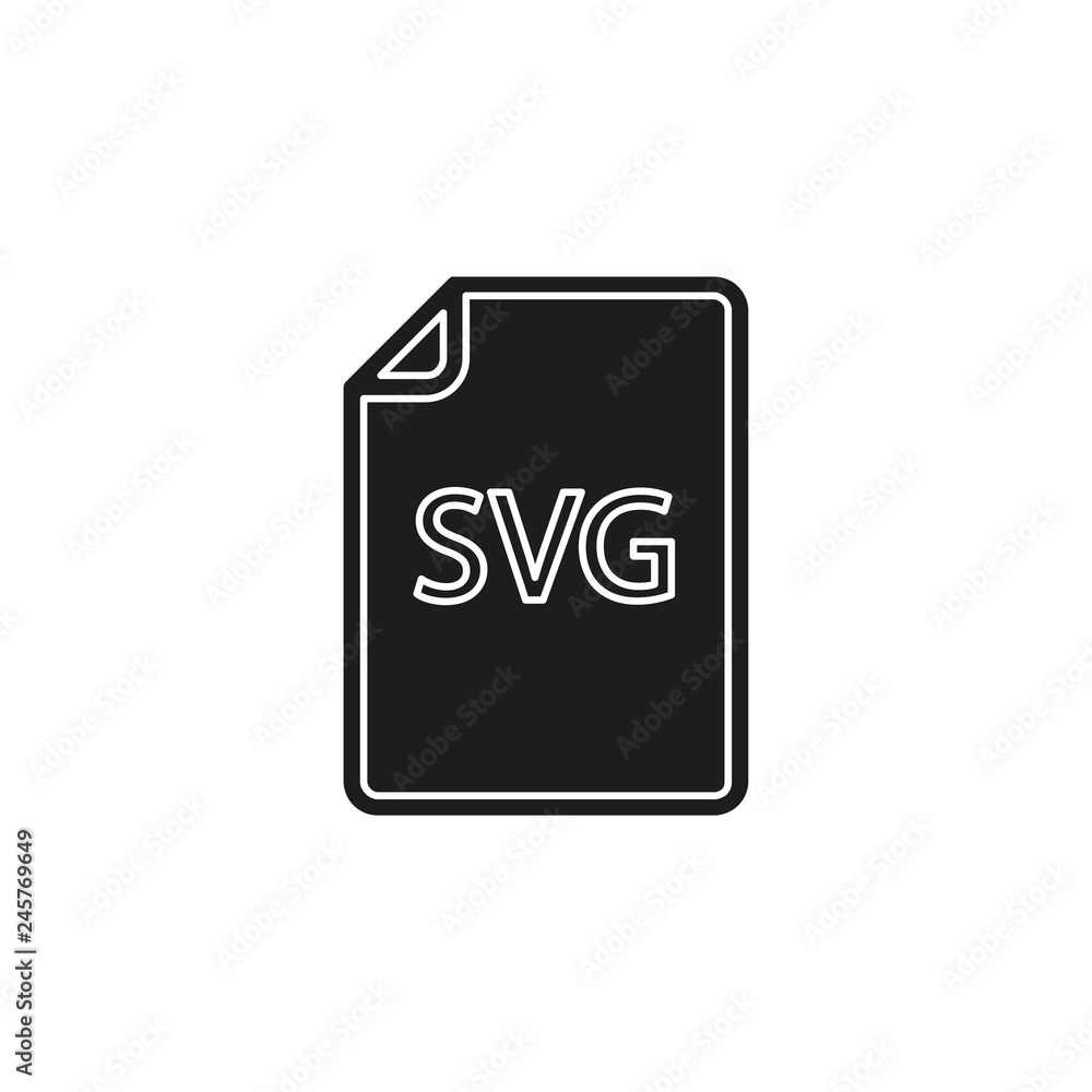 download SVG document icon - vector file format symbol