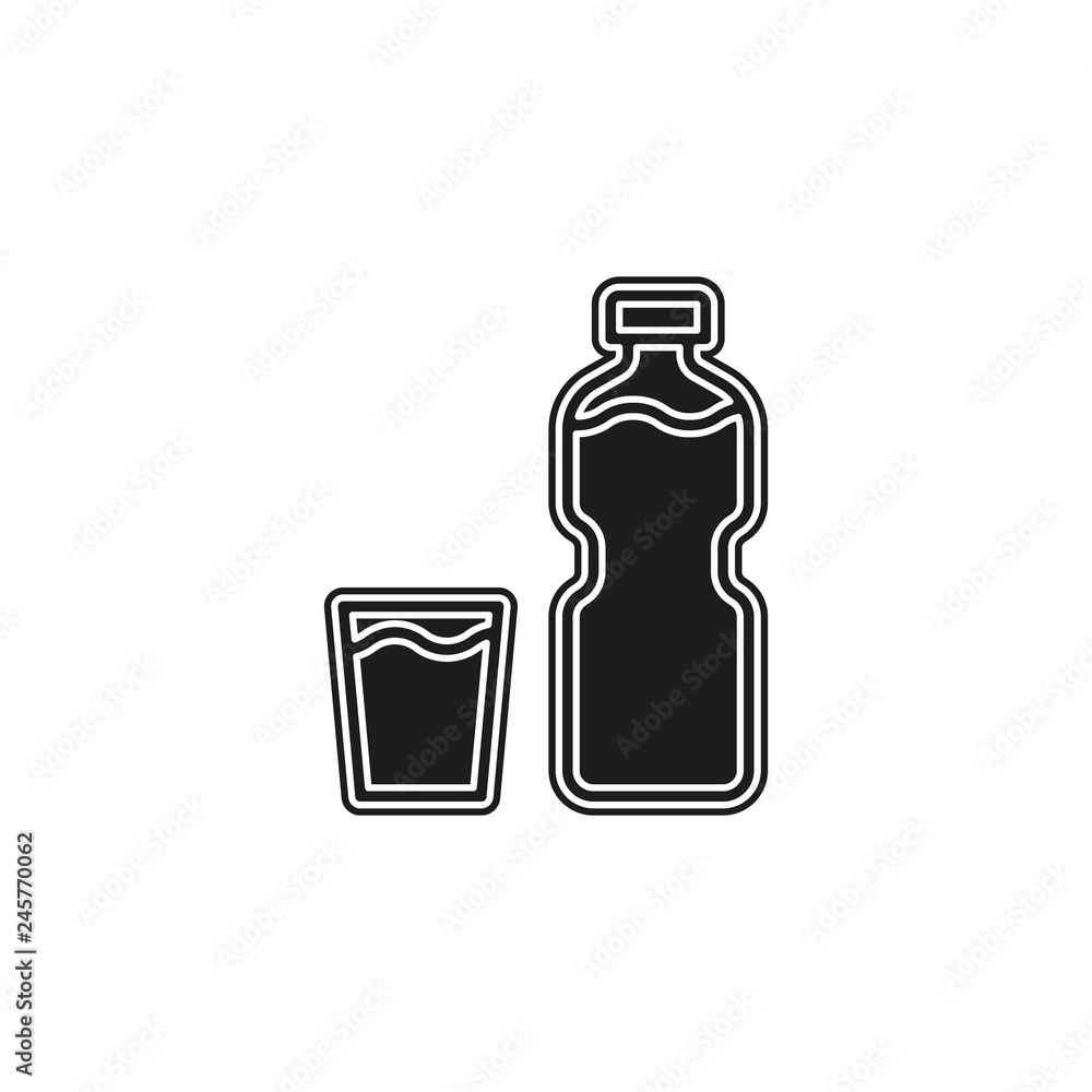 vector plastic water bottle, drink container illustration - fresh mineral water vector plastic water bottle, drink container illustration - fresh mineral water