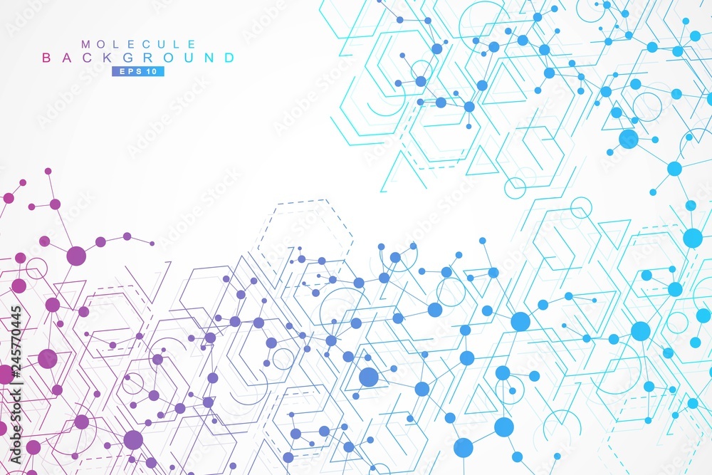Structure molecule and communication. Dna, atom, neurons. Scientific concept for your design. Connected lines with dots. Medical, technology, chemistry, science background. Vector illustration. Structure molecule and communication. Dna, atom, neurons. Scientific concept for your design. Connected lines with dots. Medical, technology, chemistry, science background. Vector illustration.