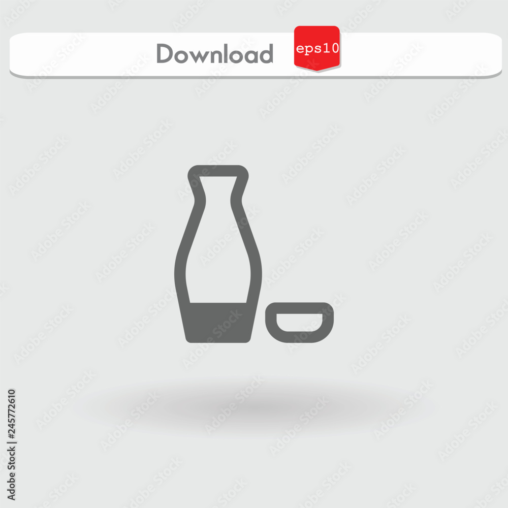 sake vector icon sake vector icon