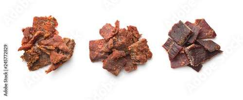 Fotografie Beef jerky pieces.