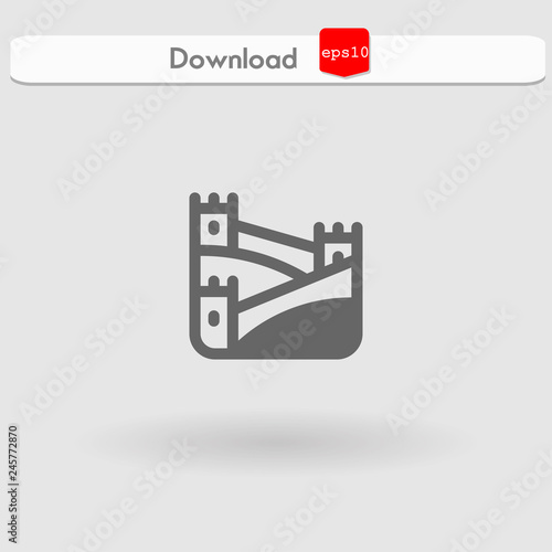 great wall of china vector icon