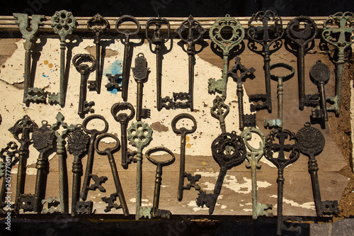A beautiful collections of old keys