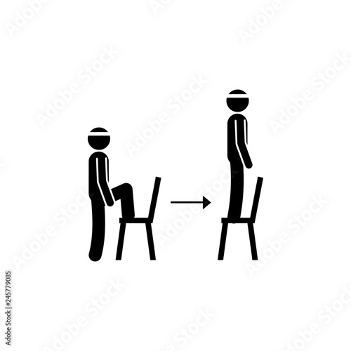 fitness, step up, chair icon. Element of fitness illustration. Signs and symbols icon can be used for web, logo, mobile app, UI, UX