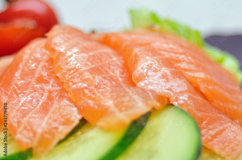 close up of sashimi sushi set with chopsticks and soy