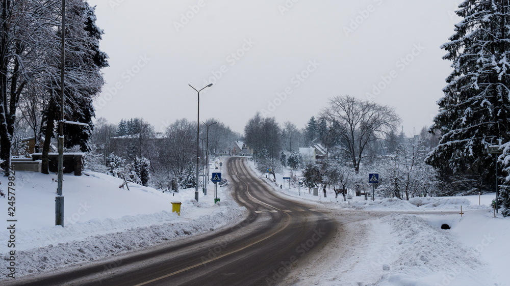 road in winter in Silale road in winter in Silale