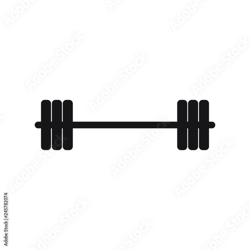 Barbell vector icon