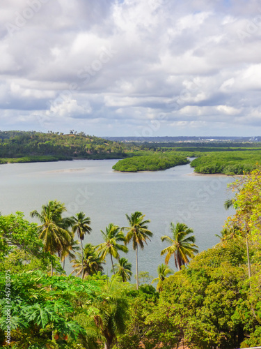 A view of the Atlantic Forest and the Atlantic Ocean from Vila Velha - Ilha de Itamaraca  Brazil