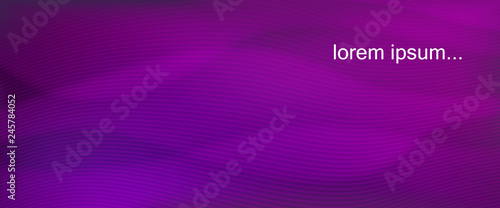 Purple horizontal gradient background with blurred fluid effect. Vector illustration