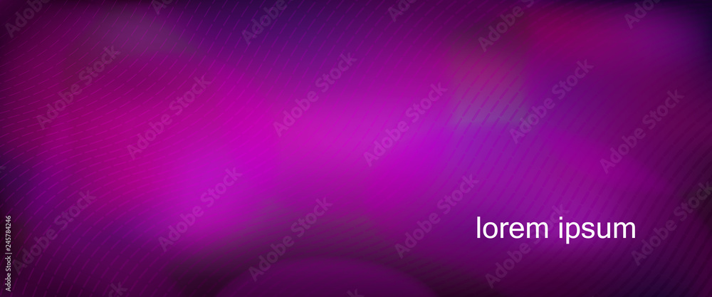 Obraz premium Purple horizontal gradient background with blurred fluid effect. Vector illustration