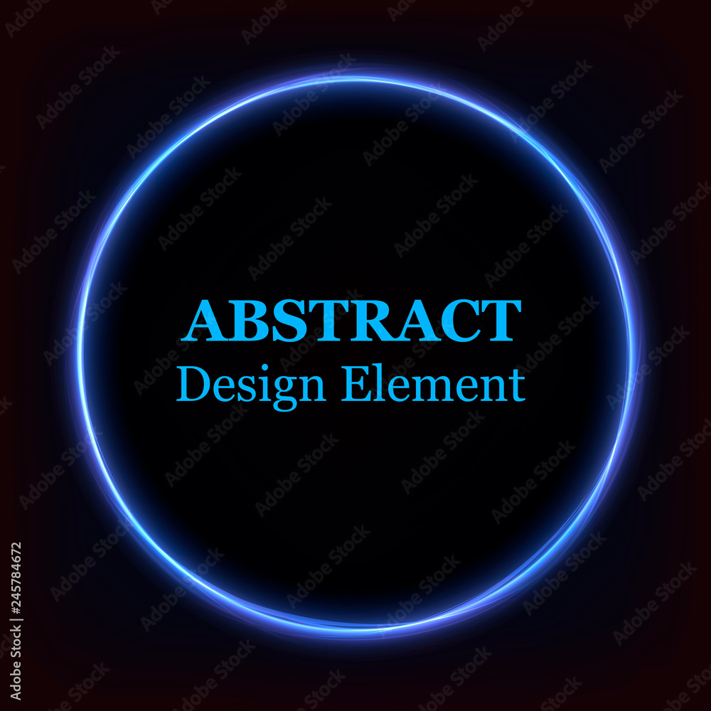 Blue vibrant neon glowing circle. Colorful round frame. Abstract bright ring. Shine vector stroke illustration for your design, banner, ad. Blue vibrant neon glowing circle. Colorful round frame. Abstract bright ring. Shine vector stroke illustration for your design, banner, ad.