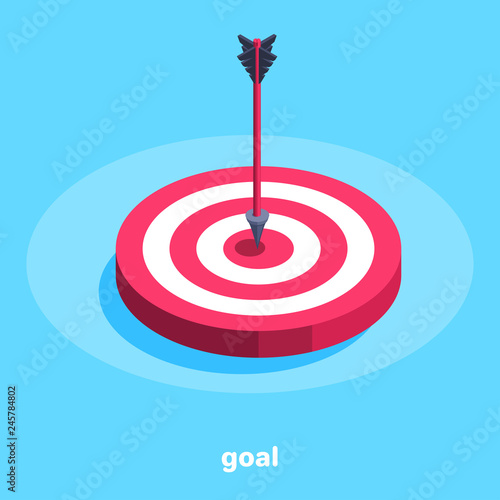 target and dart, isometric business icon