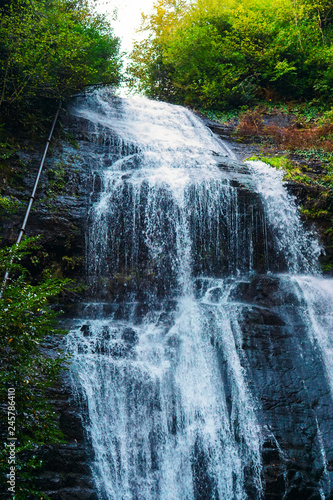 Waterfall Irina. Eastern Abkhazia. Near the town of Tkvarcheli. Akarmara District.