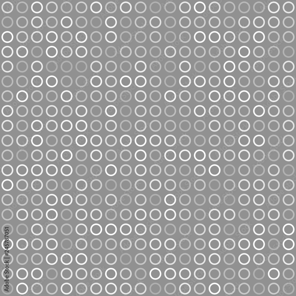 Abstract seamless pattern of small rings or pixels in gray colors