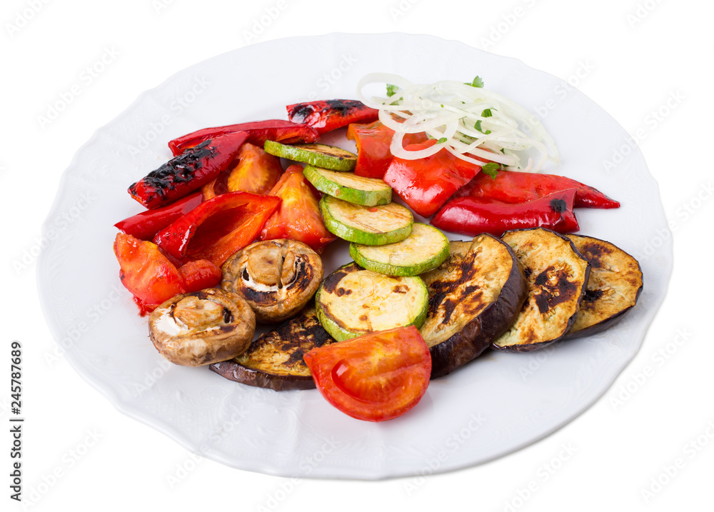 Grilled vegetables. Grilled vegetables.