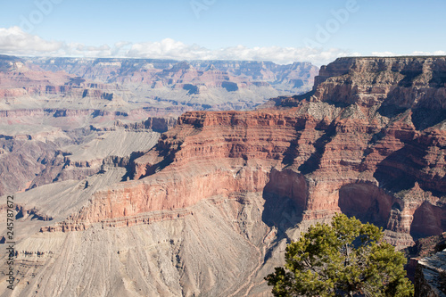 view of the Grand Canyon from Pima Point .Pima is the final point along the West Rim Drive, though the road continues 1.5 miles further, ending at Hermit's Rest © nickjene