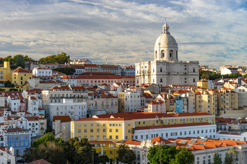 Lisbon, Portugal skyline and cityscape of the cruise port on the Tagus River © Hladchenko Viktor