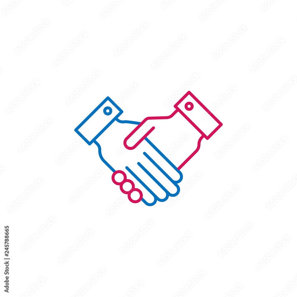 Elections, handshake outline colored icon. Can be used for web, logo, mobile app, UI, UX Elections, handshake outline colored icon. Can be used for web, logo, mobile app, UI, UX