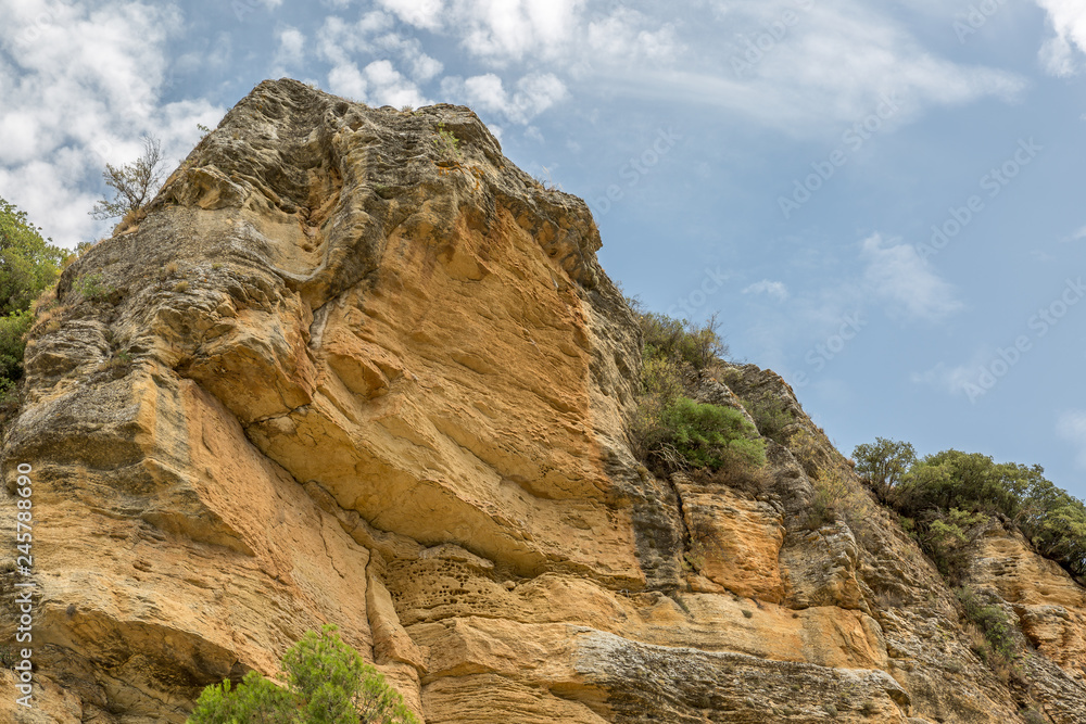 View of a huge ravine on a beautiful sunny day View of a huge ravine on a beautiful sunny day