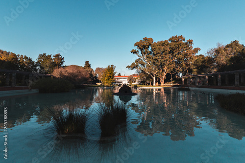 The lake of the viewpoint of Montes Claros, Monsanto, Lisbon, Portugal