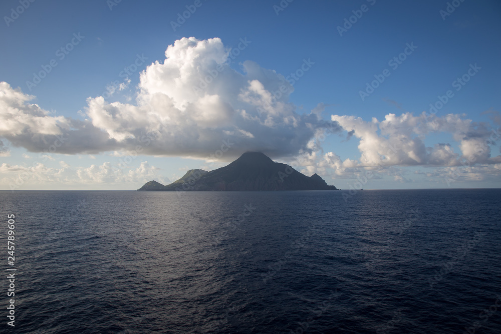 A view of Saba Island in the Caribbean A view of Saba Island in the Caribbean