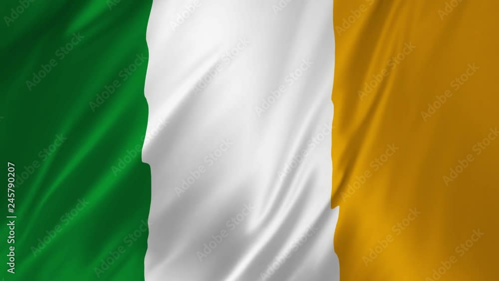 National flag of Ireland seamless looping full 2 in 1 National flag of Ireland seamless looping full 2 in 1
