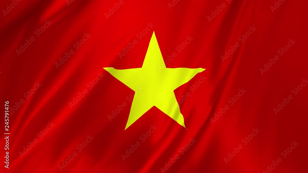 Flag of Vietnam with fabric structure looping 2 in 1 Flag of Vietnam with fabric structure looping 2 in 1