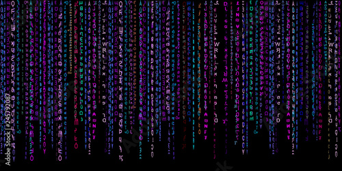 The matrix is colored on a black background