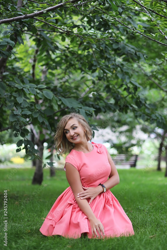 Beautiful girl in the summer park Beautiful girl in the summer park