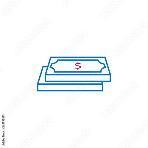 Elections, budget outline colored icon. Can be used for web, logo, mobile app, UI, UX