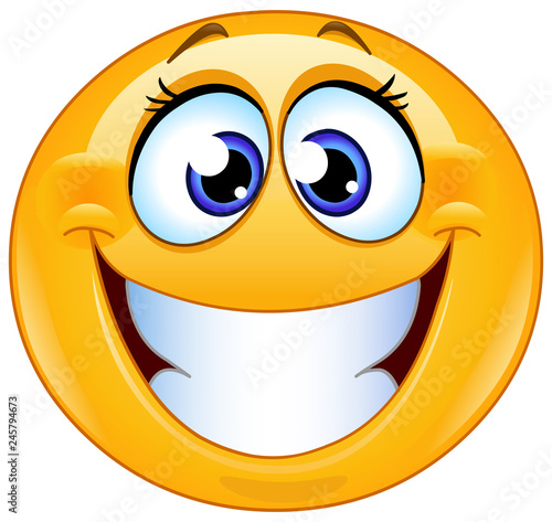 grinning female emoticon