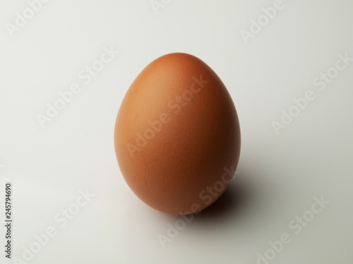 Single egg isolated on white background