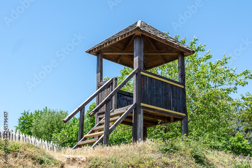 Ancient wooden observation tower © nsdpower