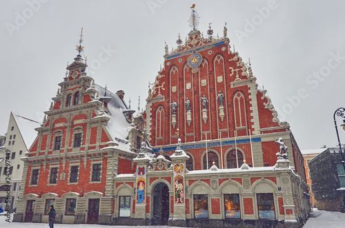 Riga - Schwarzhäupterhaus - im Schnee