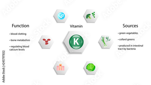 Vitamin K vector design. Vitamin K function and sources 
